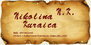 Nikolina Kuraica vizit kartica